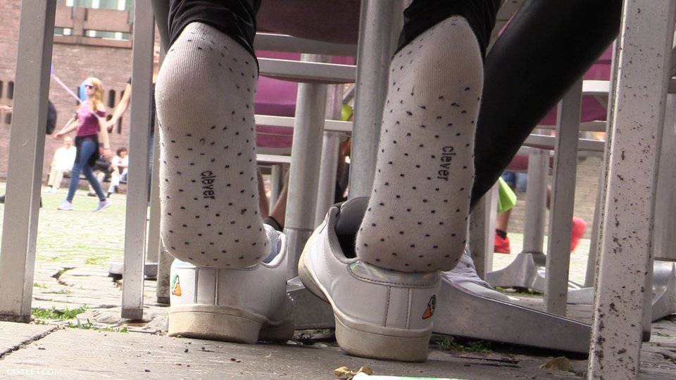 Candid Cam Shoeplay with girls feet, socks, nylons